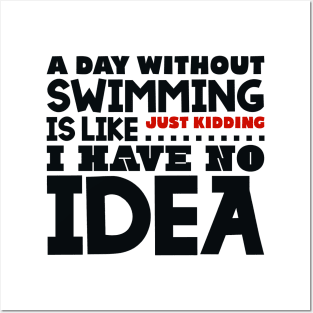 A day without swimming is like Posters and Art